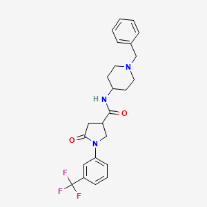 N-(1-benzylpiperidin-4-yl)-5-oxo-1-[3-(trifluoromethyl)phenyl]pyrrolidine-3-carboxamide