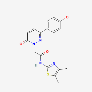 N-[(2Z)-4,5-dimethyl-1,3-thiazol-2(3H)-ylidene]-2-[3-(4-methoxyphenyl)-6-oxopyridazin-1(6H)-yl]acetamide