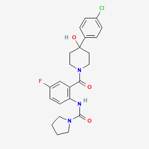 N-(2-{[4-(4-chlorophenyl)-4-hydroxypiperidin-1-yl]carbonyl}-4-fluorophenyl)pyrrolidine-1-carboxamide