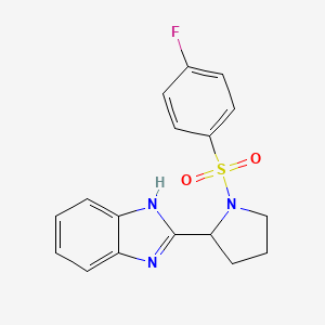 2-{1-[(4-fluorophenyl)sulfonyl]pyrrolidin-2-yl}-1H-benzimidazole