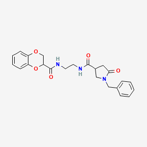 1-benzyl-N-{2-[(2,3-dihydro-1,4-benzodioxin-2-ylcarbonyl)amino]ethyl}-5-oxopyrrolidine-3-carboxamide