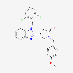 molecular formula C26H23Cl2N3O2 B14933127 4-[1-(2,6-dichlorobenzyl)-1H-benzimidazol-2-yl]-1-(4-methoxybenzyl)pyrrolidin-2-one 