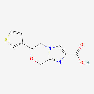 molecular formula C11H10N2O3S B1493314 6-(thiophen-3-yl)-5,6-dihydro-8H-imidazo[2,1-c][1,4]oxazine-2-carboxylic acid CAS No. 2098013-35-3