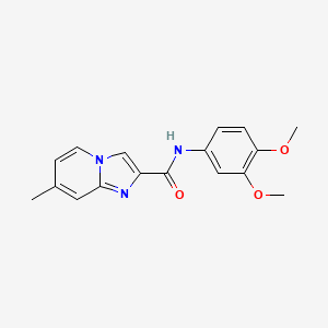 molecular formula C17H17N3O3 B14933152 N-(3,4-dimethoxyphenyl)-7-methylimidazo[1,2-a]pyridine-2-carboxamide 