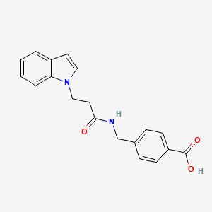 4-({[3-(1H-indol-1-yl)propanoyl]amino}methyl)benzoic acid