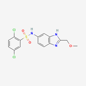 molecular formula C15H13Cl2N3O3S B14933164 2,5-dichloro-N-[2-(methoxymethyl)-1H-benzimidazol-5-yl]benzenesulfonamide 