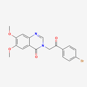 3-[2-(4-bromophenyl)-2-oxoethyl]-6,7-dimethoxyquinazolin-4(3H)-one