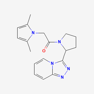 2-(2,5-dimethyl-1H-pyrrol-1-yl)-1-[2-([1,2,4]triazolo[4,3-a]pyridin-3-yl)pyrrolidin-1-yl]ethanone