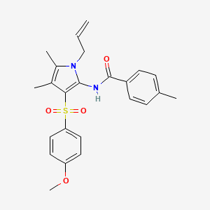 N-{3-[(4-methoxyphenyl)sulfonyl]-4,5-dimethyl-1-(prop-2-en-1-yl)-1H-pyrrol-2-yl}-4-methylbenzamide