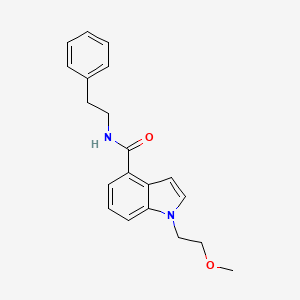 molecular formula C20H22N2O2 B14933201 1-(2-methoxyethyl)-N-(2-phenylethyl)-1H-indole-4-carboxamide 