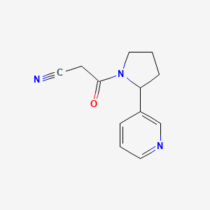 3-Oxo-3-(2-(pyridin-3-yl)pyrrolidin-1-yl)propanenitrile