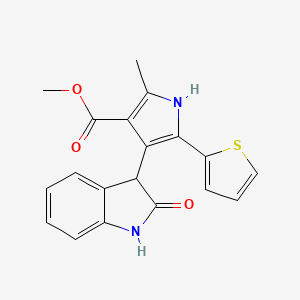 molecular formula C19H16N2O3S B14933228 methyl 2-methyl-4-(2-oxo-2,3-dihydro-1H-indol-3-yl)-5-(thiophen-2-yl)-1H-pyrrole-3-carboxylate 