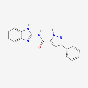 N-(1H-benzimidazol-2-yl)-1-methyl-3-phenyl-1H-pyrazole-5-carboxamide