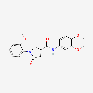 N-(2,3-dihydro-1,4-benzodioxin-6-yl)-1-(2-methoxyphenyl)-5-oxopyrrolidine-3-carboxamide