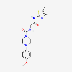 molecular formula C19H25N5O3S B14933291 N-{2-[(4,5-dimethyl-1,3-thiazol-2-yl)amino]-2-oxoethyl}-4-(4-methoxyphenyl)piperazine-1-carboxamide 