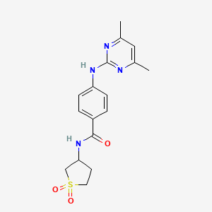 4-((4,6-dimethylpyrimidin-2-yl)amino)-N-(1,1-dioxidotetrahydrothiophen-3-yl)benzamide