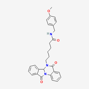 6-(5,11-dioxo-6a,11-dihydroisoindolo[2,1-a]quinazolin-6(5H)-yl)-N-(4-methoxybenzyl)hexanamide