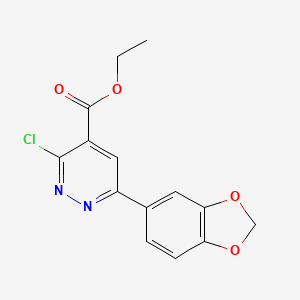 molecular formula C14H11ClN2O4 B1493333 Ethyl 6-(benzo[d][1,3]dioxol-5-yl)-3-chloropyridazine-4-carboxylate CAS No. 2098004-26-1