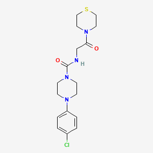 4-(4-chlorophenyl)-N-[2-oxo-2-(thiomorpholin-4-yl)ethyl]piperazine-1-carboxamide