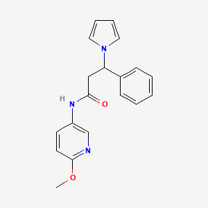 N-(6-methoxypyridin-3-yl)-3-phenyl-3-(1H-pyrrol-1-yl)propanamide