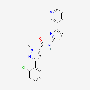 3-(2-chlorophenyl)-1-methyl-N-[4-(pyridin-3-yl)-1,3-thiazol-2-yl]-1H-pyrazole-5-carboxamide