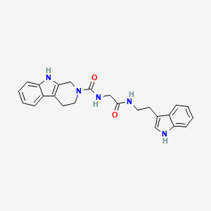 molecular formula C24H25N5O2 B14933375 N-(2-{[2-(1H-indol-3-yl)ethyl]amino}-2-oxoethyl)-1,3,4,9-tetrahydro-2H-beta-carboline-2-carboxamide 