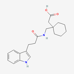 molecular formula C20H26N2O3 B14933376 [1-({[3-(1H-indol-3-yl)propanoyl]amino}methyl)cyclohexyl]acetic acid 