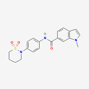 N-[4-(1,1-dioxido-1,2-thiazinan-2-yl)phenyl]-1-methyl-1H-indole-6-carboxamide