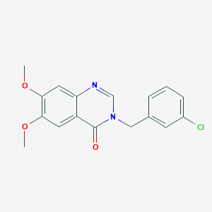 molecular formula C17H15ClN2O3 B14933393 3-(3-chlorobenzyl)-6,7-dimethoxyquinazolin-4(3H)-one 