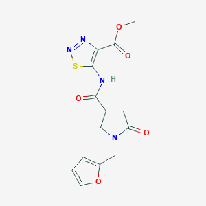 Methyl 5-({[1-(furan-2-ylmethyl)-5-oxopyrrolidin-3-yl]carbonyl}amino)-1,2,3-thiadiazole-4-carboxylate