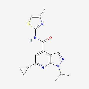 6-cyclopropyl-N-[(2Z)-4-methyl-1,3-thiazol-2(3H)-ylidene]-1-(propan-2-yl)-1H-pyrazolo[3,4-b]pyridine-4-carboxamide