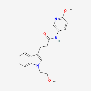 molecular formula C20H23N3O3 B14933450 3-[1-(2-methoxyethyl)-1H-indol-3-yl]-N-(6-methoxypyridin-3-yl)propanamide 