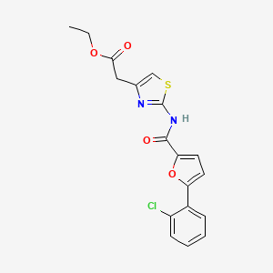 Ethyl [2-({[5-(2-chlorophenyl)furan-2-yl]carbonyl}amino)-1,3-thiazol-4-yl]acetate