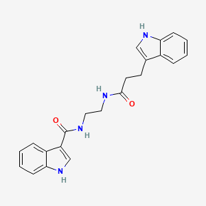 molecular formula C22H22N4O2 B14933459 N-(2-{[3-(1H-indol-3-yl)propanoyl]amino}ethyl)-1H-indole-3-carboxamide 