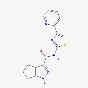 N-(4-(pyridin-2-yl)thiazol-2-yl)-1,4,5,6-tetrahydrocyclopenta[c]pyrazole-3-carboxamide