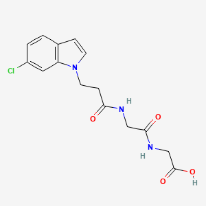 N-[3-(6-chloro-1H-indol-1-yl)propanoyl]glycylglycine