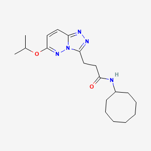 molecular formula C19H29N5O2 B14933495 N-cyclooctyl-3-(6-isopropoxy-[1,2,4]triazolo[4,3-b]pyridazin-3-yl)propanamide 