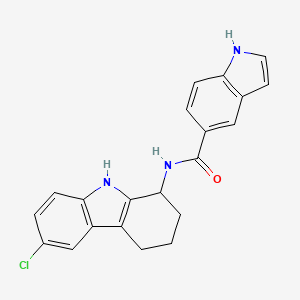 N-(6-Chloro-2,3,4,9-tetrahydro-1H-carbazol-1-YL)-1H-indole-5-carboxamide