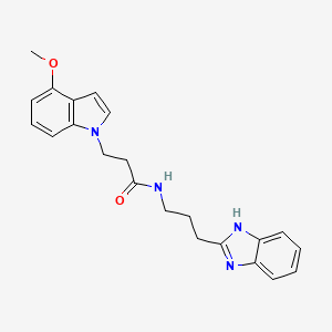 N-[3-(1H-benzimidazol-2-yl)propyl]-3-(4-methoxy-1H-indol-1-yl)propanamide