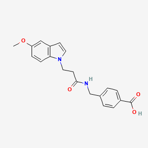 molecular formula C20H20N2O4 B14933540 4-({[3-(5-methoxy-1H-indol-1-yl)propanoyl]amino}methyl)benzoic acid 