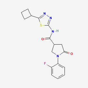 N-(5-cyclobutyl-1,3,4-thiadiazol-2-yl)-1-(2-fluorophenyl)-5-oxopyrrolidine-3-carboxamide