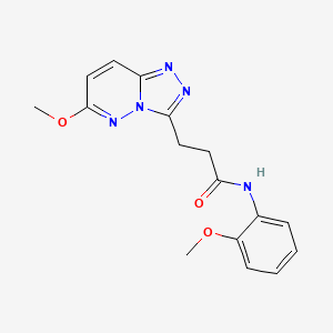 molecular formula C16H17N5O3 B14933559 N-(2-methoxyphenyl)-3-(6-methoxy[1,2,4]triazolo[4,3-b]pyridazin-3-yl)propanamide 