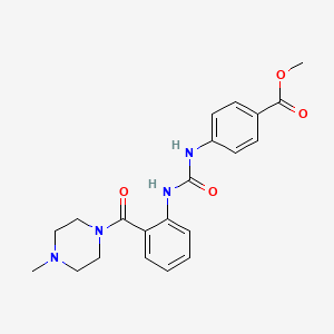 molecular formula C21H24N4O4 B14933561 Methyl 4-[({2-[(4-methylpiperazin-1-yl)carbonyl]phenyl}carbamoyl)amino]benzoate 