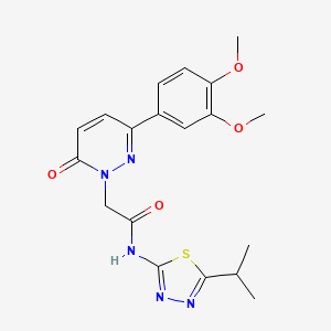 2-[3-(3,4-Dimethoxy-phenyl)-6-oxo-6H-pyridazin-1-yl]-N-(5-isopropyl-[1,3,4]thiadiazol-2-yl)-acetamide