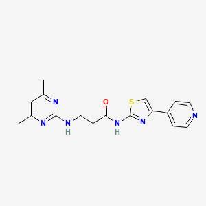 3-((4,6-dimethylpyrimidin-2-yl)amino)-N-(4-(pyridin-4-yl)thiazol-2-yl)propanamide