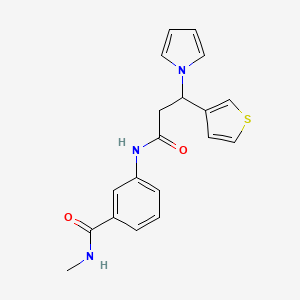 N-methyl-3-{[3-(1H-pyrrol-1-yl)-3-(thiophen-3-yl)propanoyl]amino}benzamide