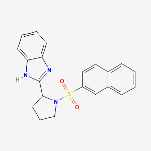 2-[1-(naphthalen-2-ylsulfonyl)pyrrolidin-2-yl]-1H-benzimidazole