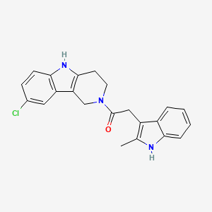 1-(8-chloro-1,3,4,5-tetrahydro-2H-pyrido[4,3-b]indol-2-yl)-2-(2-methyl-1H-indol-3-yl)ethanone