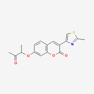 3-(2-methyl-1,3-thiazol-4-yl)-7-[(3-oxobutan-2-yl)oxy]-2H-chromen-2-one