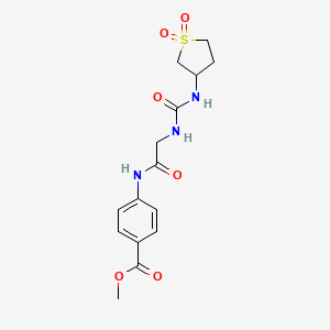 molecular formula C15H19N3O6S B14933640 methyl 4-({N-[(1,1-dioxidotetrahydrothiophen-3-yl)carbamoyl]glycyl}amino)benzoate 